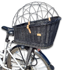 Wicker Dog Trunk Bike Basket Black. XL Boot Transporter