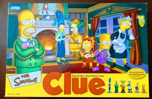 The simpsons clue board - the, game