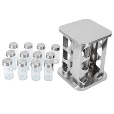 Stainless Steel Color Revolving Spice Rack Rotating Seasoning Spice Jar Rack For
