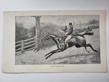 Antique Print 1896 Hunting