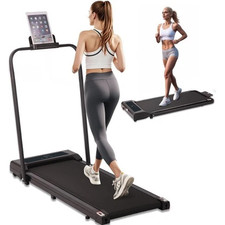 12Km/h Electric Treadmill Walking Pad Foldable Underdesk Running Pad with Handle
