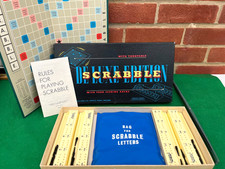 Vintage Scrabble De Luxe Edition With Metal Turntable & Scoring Racks Boxed 1958