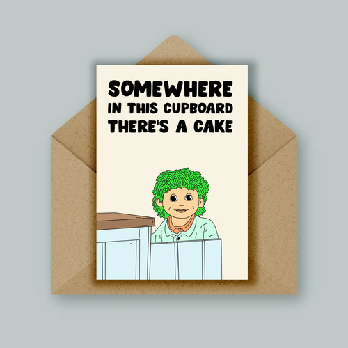 Tots birthday card - tv,