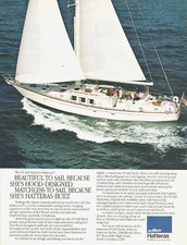 1984 Hatteras 65 Sail Yacht Boat AMF Sailing vintage Print Ad Advertisement