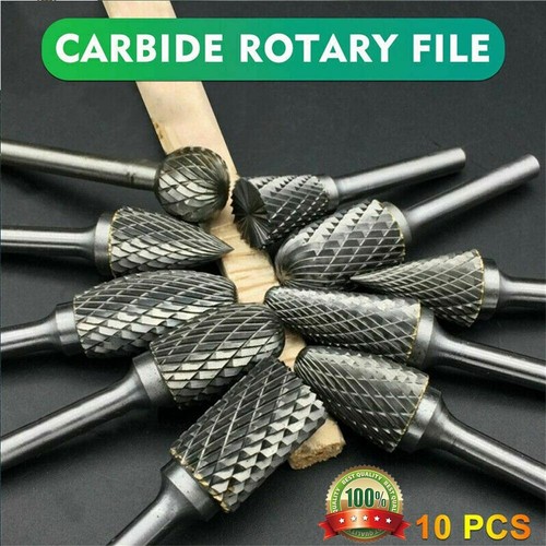 10pcs rotary burr bit - rotary, tungsten