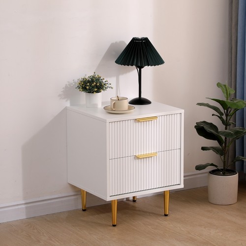 White black fluted drawer - or,