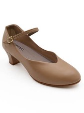 Capezio 550 Junior Footlight Character Stage Shoe 1.5" Heel Caramel