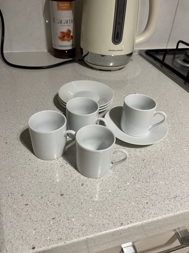 Espresso set cups saucers - 4,