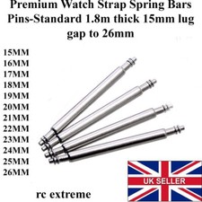 2x Premium Watch Strap Spring Bars-Standard 1.8Dia 8mm to 26mm