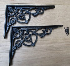 Shelf Brackets Cast Iron Black