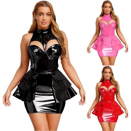 Womens wet look pvc leather - pvc,