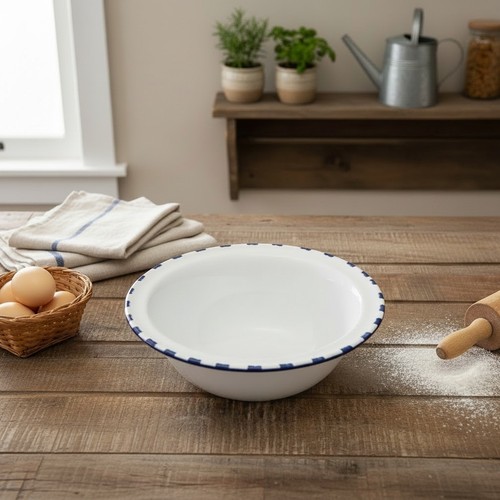 Blue spongeware stoneware bowl - spongeware,