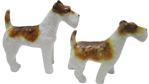 Vintage porcelain terrier dog - vintage,