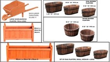 Wooden Garden Planters, treated wood different sizes & shapes. garden plant pots