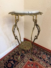 FRECH ORNATE BRASS AND MARBLE