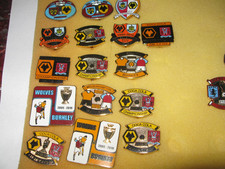 16 RARE OLD BURNLEY V WOLVES FOOTBALL CLUB ENAMEL MATCH PIN BADGES