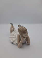 Nao by Lladro Figure of a Ballerina Lying Down - Firing Flaw