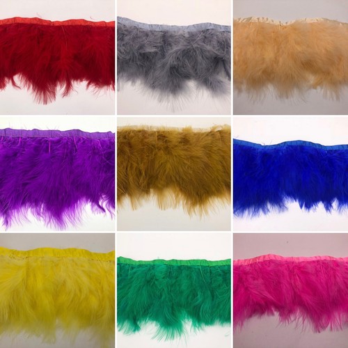 Fluffy turkey feather fringe - fluffy,