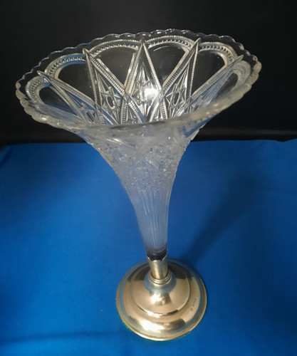 Antique edwardian cut glass - cut, &