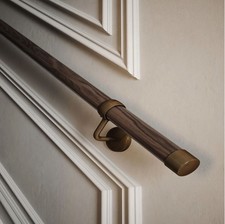 Woodworx Stair Handrail Kit Premium Ebony Durable Indoor Easy Install Set - 3.6m