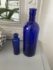 Vintage Cobalt Blue Bottles