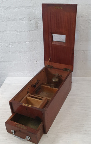 Vintage wooden cash register - vintage,