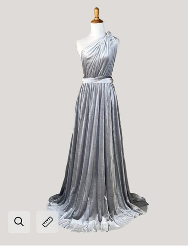 Silver grey velvet infinity - silver,
