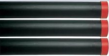 3  X Leeda 6ft 2.5" Plastic Rod Tubes Black With End Caps