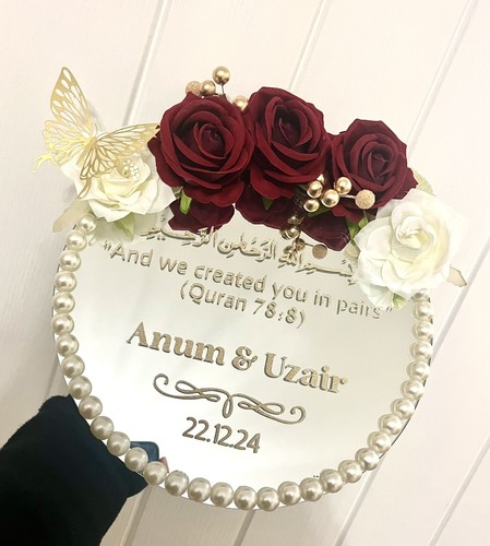 Personalised mirror ring plate - personalised,