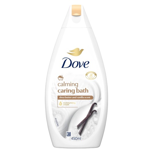 Dove calming bath soak 450ml - bath,