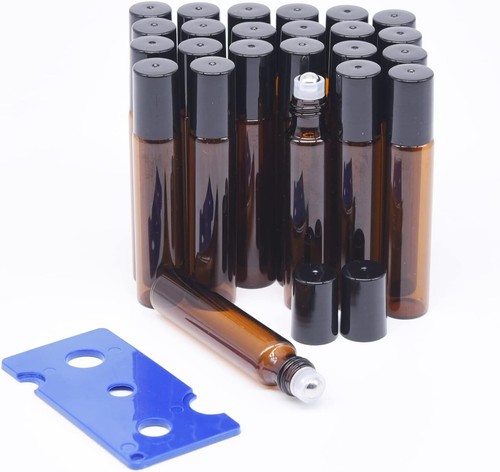 Amber glass roller - glass,