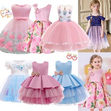 Girls Dress Summer Flower Mesh