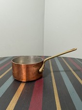 Vintage solid copper pan brass - copper,