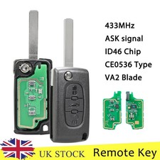 433MHz Flip Car Key Fob 3