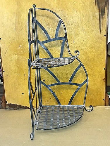 Vintage wrought iron - iron, 2-tier