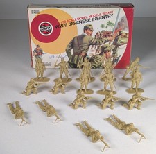 Airfix 51455-4, 17x Figure, W.W.II Japanese Infantr, 1/32, (INCOMPLETE), ORIGINAL BOX.