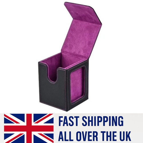 Leather card deck box - deck,