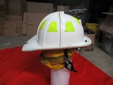 Mfg 2010 MSA Cairns Helmets 1010 BOURKES Firefighter Rescue Helmet WHITE