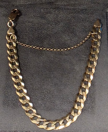 9ct gold curb - gold, bracelet