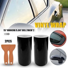 2pcs Gloss Black De-chroming