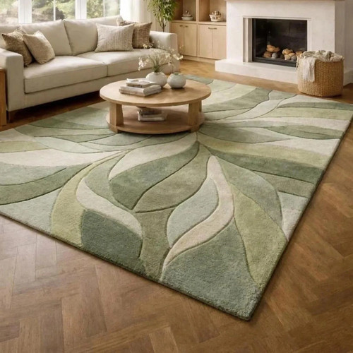 Abstract rug wavy pattern - rug,