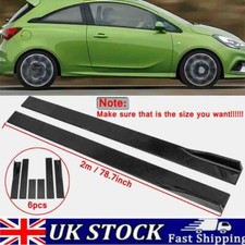 78.7'' Gloss Side Skirt Extension Panel Splitter Lip For Vauxhall Corsa D E VXR
