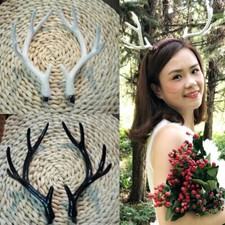 Xmas Fake Artificial Deer Horn Antler Faux Taxidermy Cosplay Props Home Decor AU
