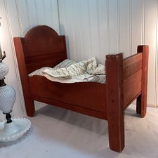 Vtg Child Doll Toy Bed FOLK