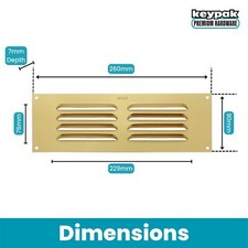 Louvre Air Vent Cover Metal Grille Venting Gas Appliances Internal External Wall