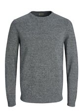 Jack & Jones Mens Jumper Crew Neck Cotton Long Sleeve Size S-2XL Black Navy Grey