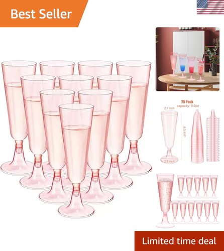 Champagne flutes plastic - flutes, plastic,25