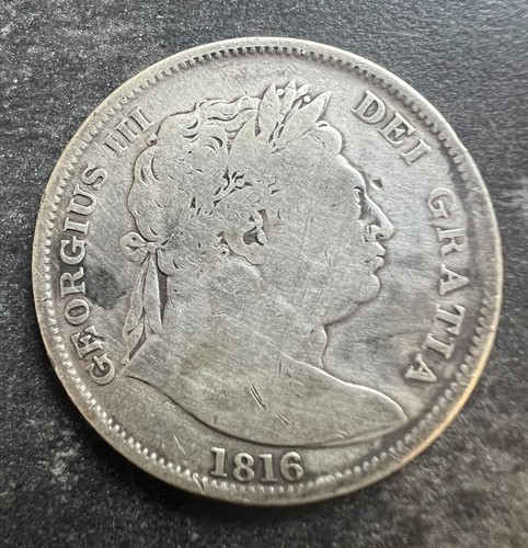 1816 half crown 925 sterling - crown, .925