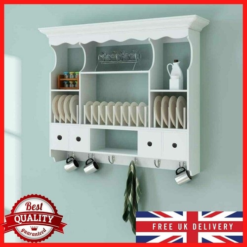 Wall dish rack wooden - wall,