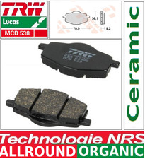 2 organic front brake pads TRW